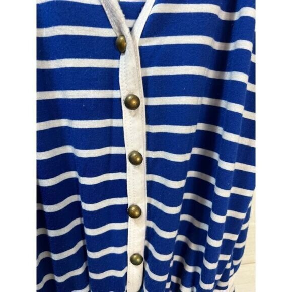 Striped V-Neck Button-Front Romper Small NWOT - Picture 8 of 9